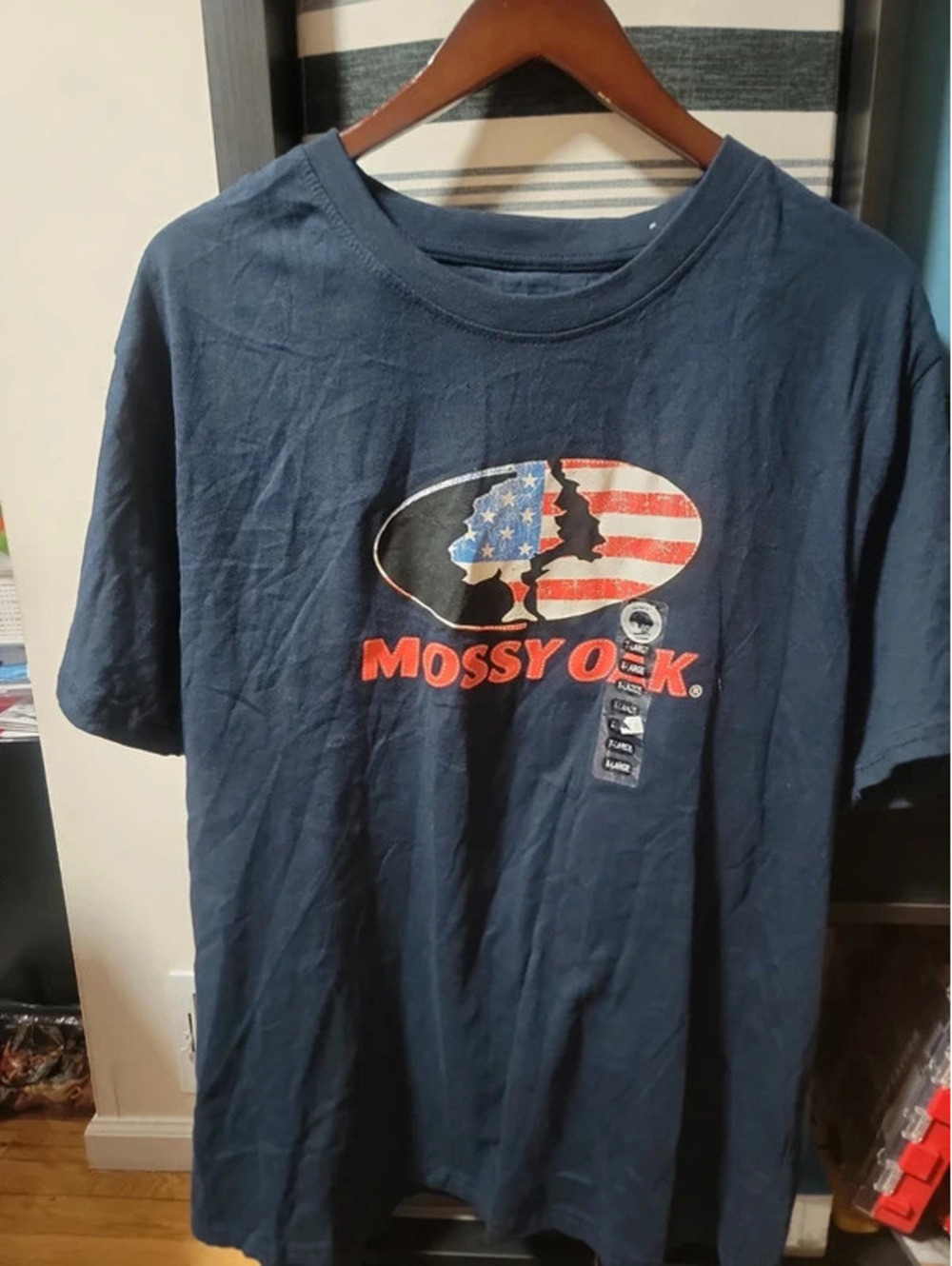 Mossy Oak mens XL navy blue t shirt